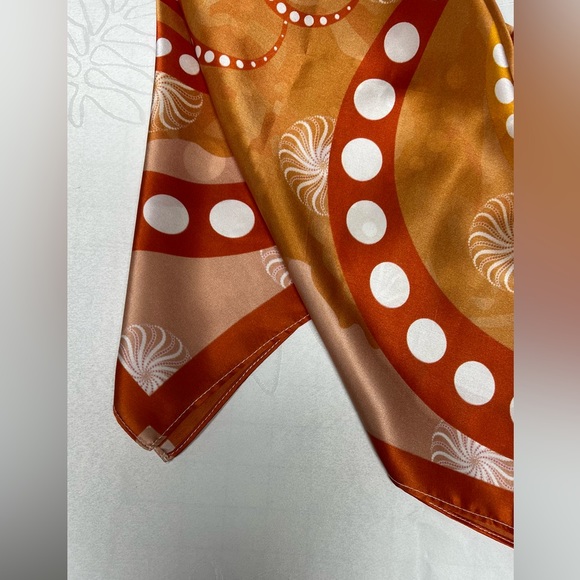 Silk square scarf, head scarf, neck scarf - Picture 4 of 7